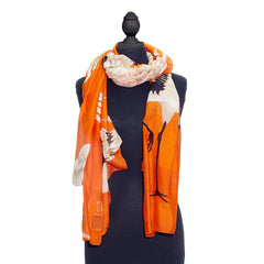 Tangerine Heron Scarf