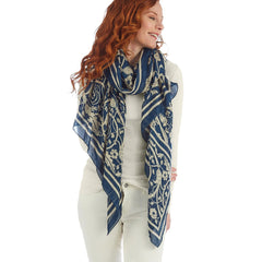 Jaipur Blue Print Blue Scarf