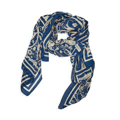 Jaipur Blue Print Blue Scarf