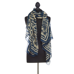 Jaipur Blue Print Blue Scarf