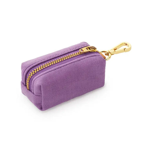 Violet Waxed Canvas Poop Bag Dispenser